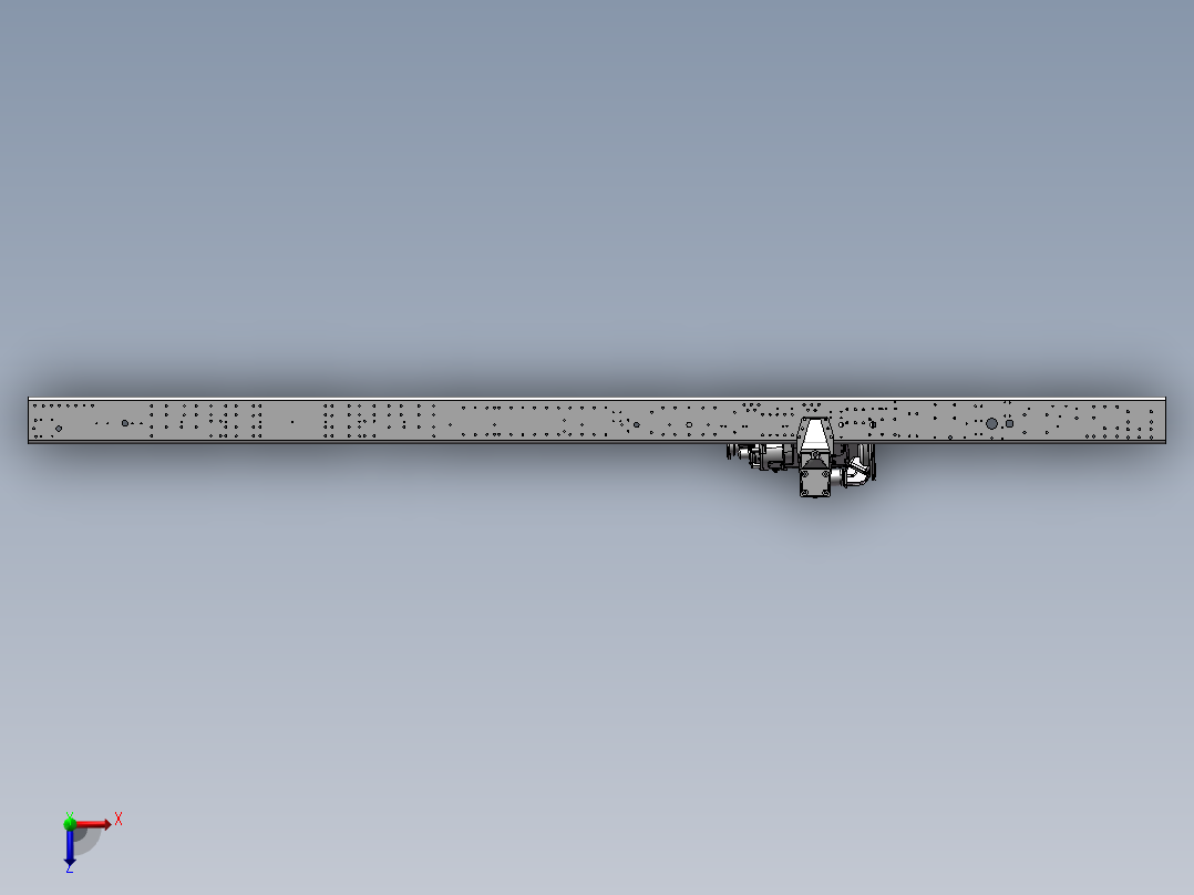 发动机支撑系统俯视图