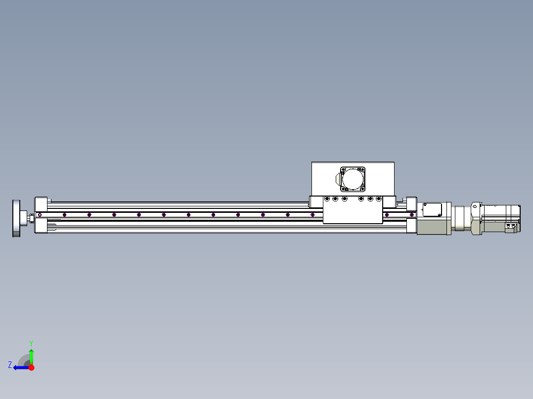 威洛博直线电机模组EB6ZR-L140-S600-RZ575K-Z575K-MS3右视图