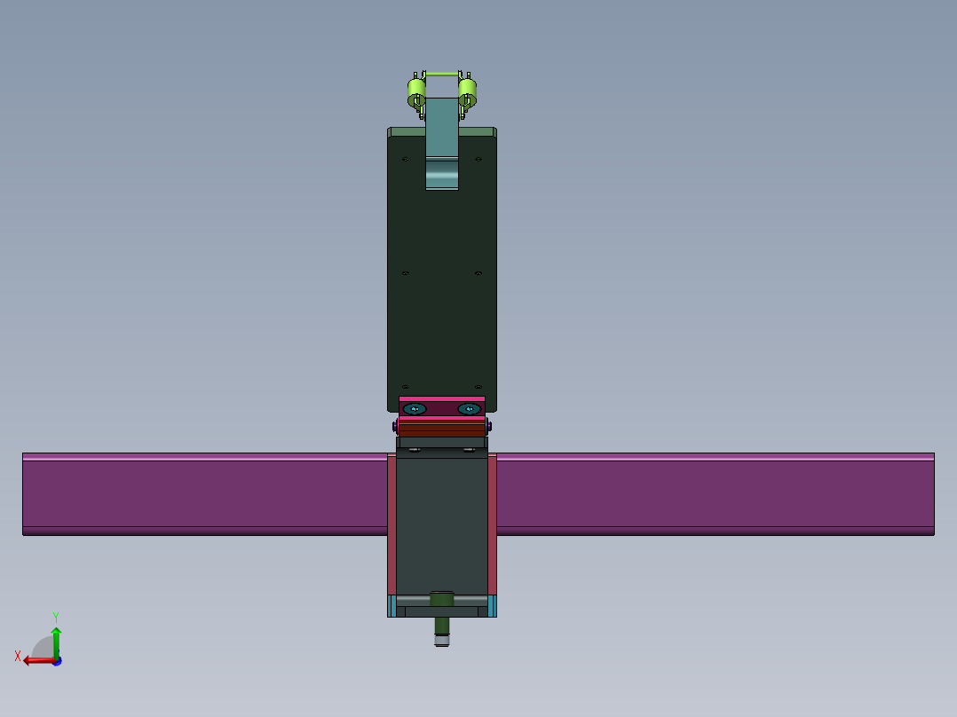 简易工件夹具后视图