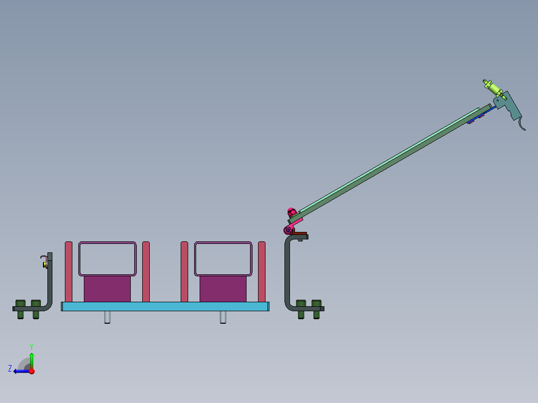简易工件夹具右视图