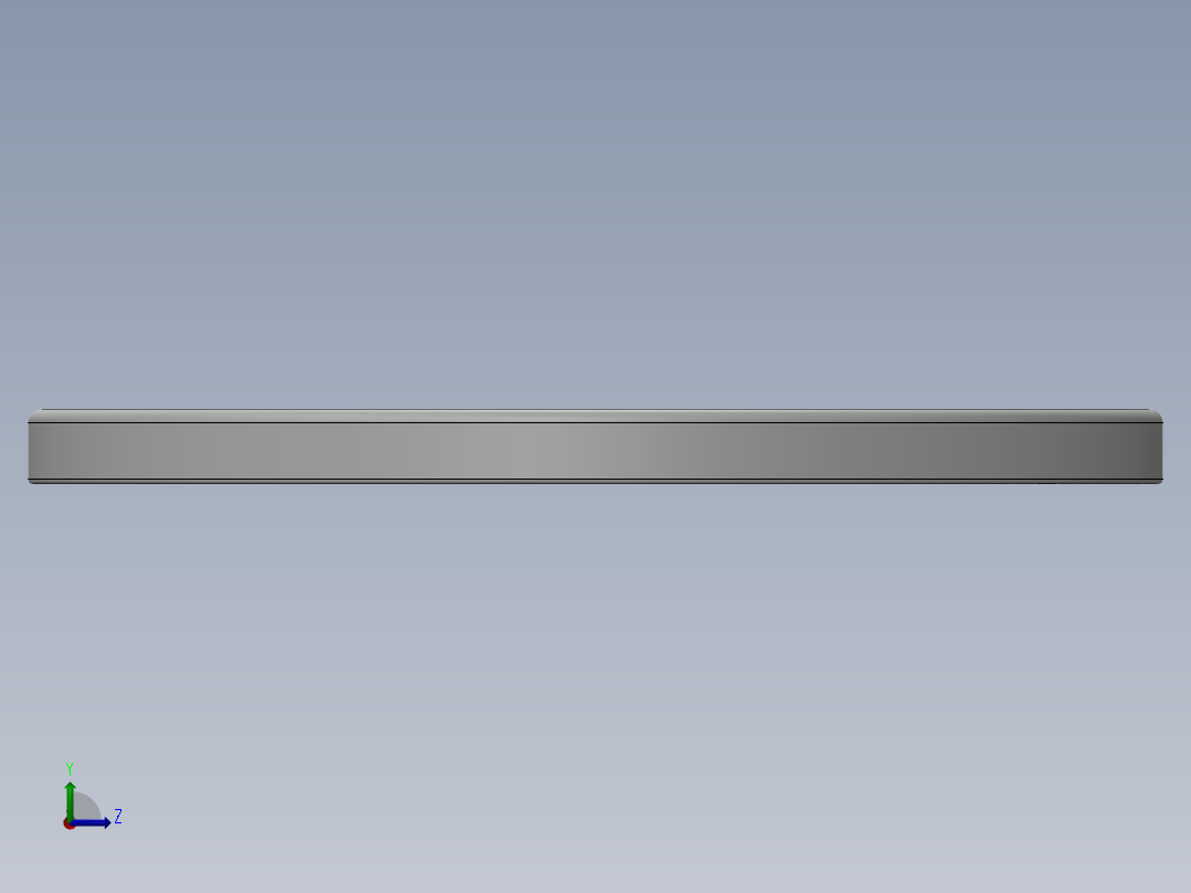 紧固件-1.0000 Flat Washer左视图