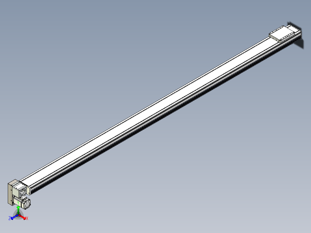 同步带全封闭直线模组TPA-HCB-105D-90-L2150-LP-Y-P20-N3正等轴测图