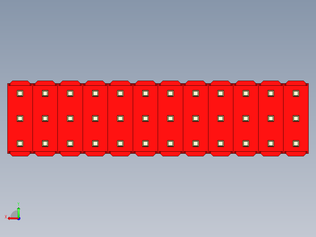 彩色公头100mil（2.54mm）系列-DS1021_red_3x12p_100mil_Type19_rev1.0后视图