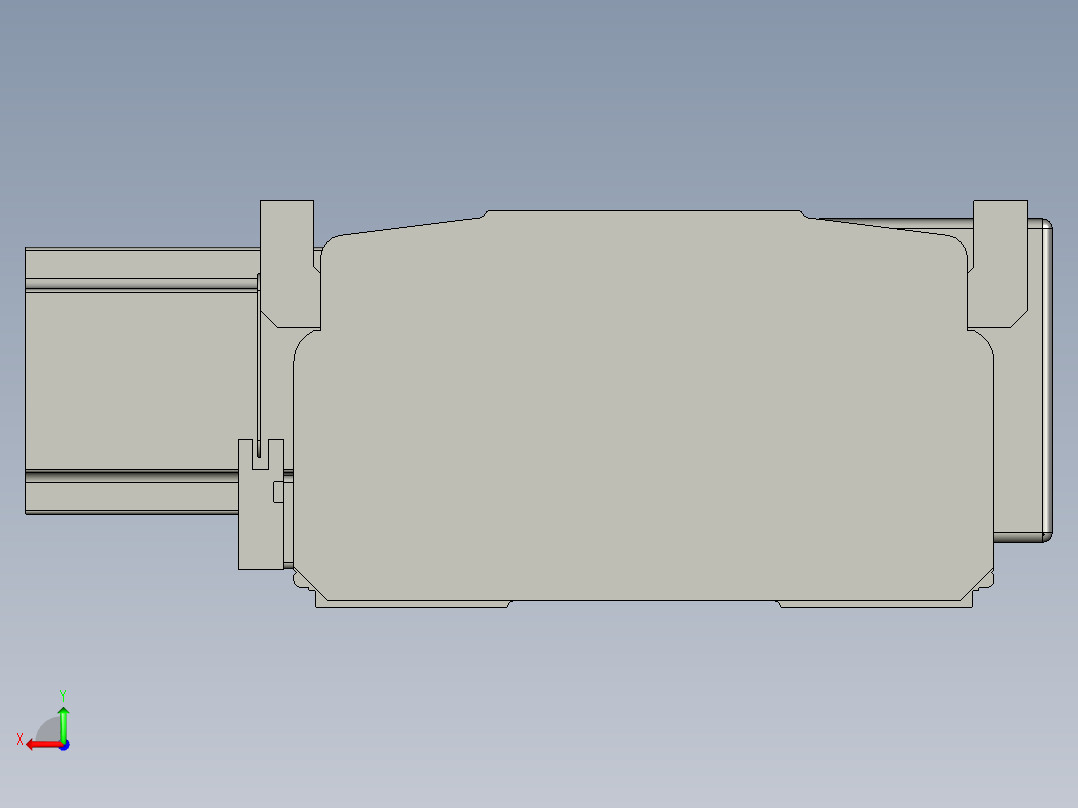 直线模组LHB21-L40-S1500-BL设计图纸后视图
