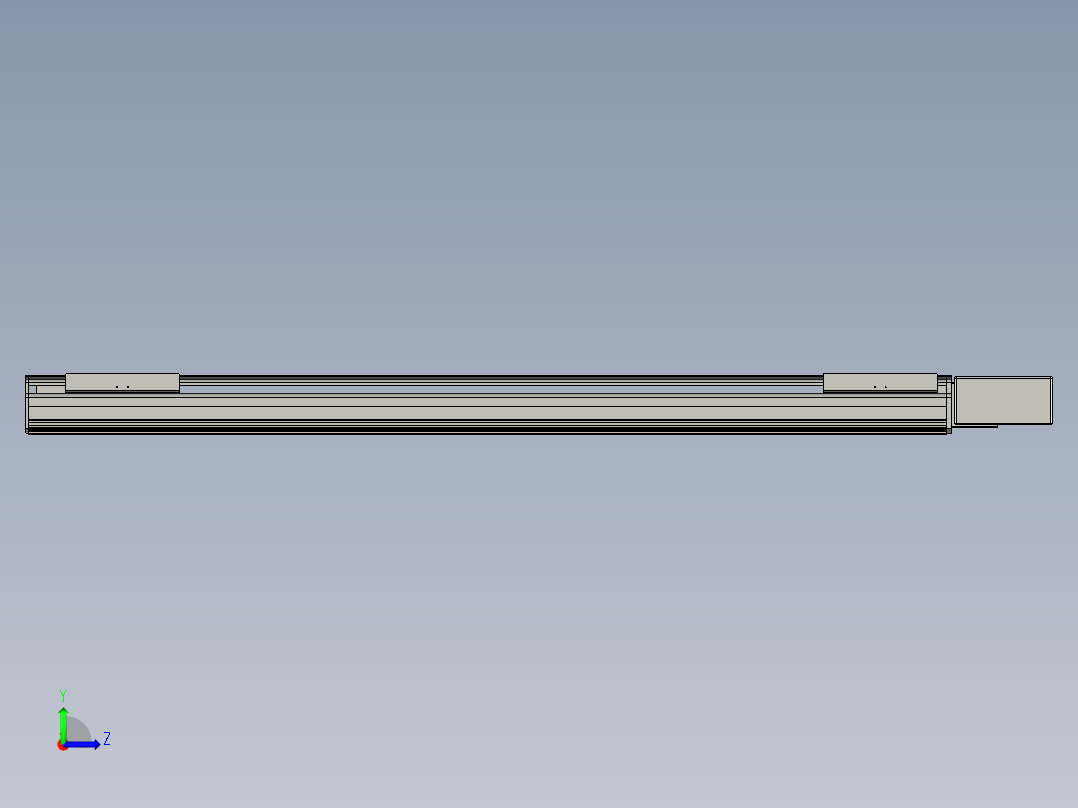 直线模组LHB21-L40-S1500-BL设计图纸左视图