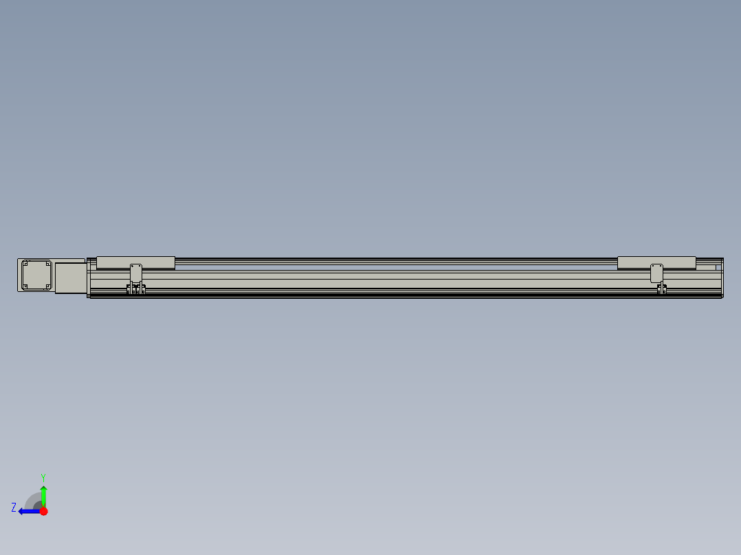 直线模组LHB21-L40-S1500-BL设计图纸右视图