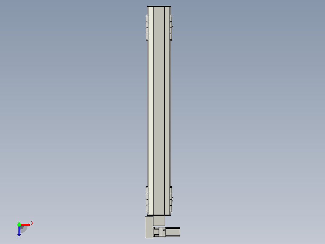直线模组LHB21-L40-S1500-BL设计图纸俯视图