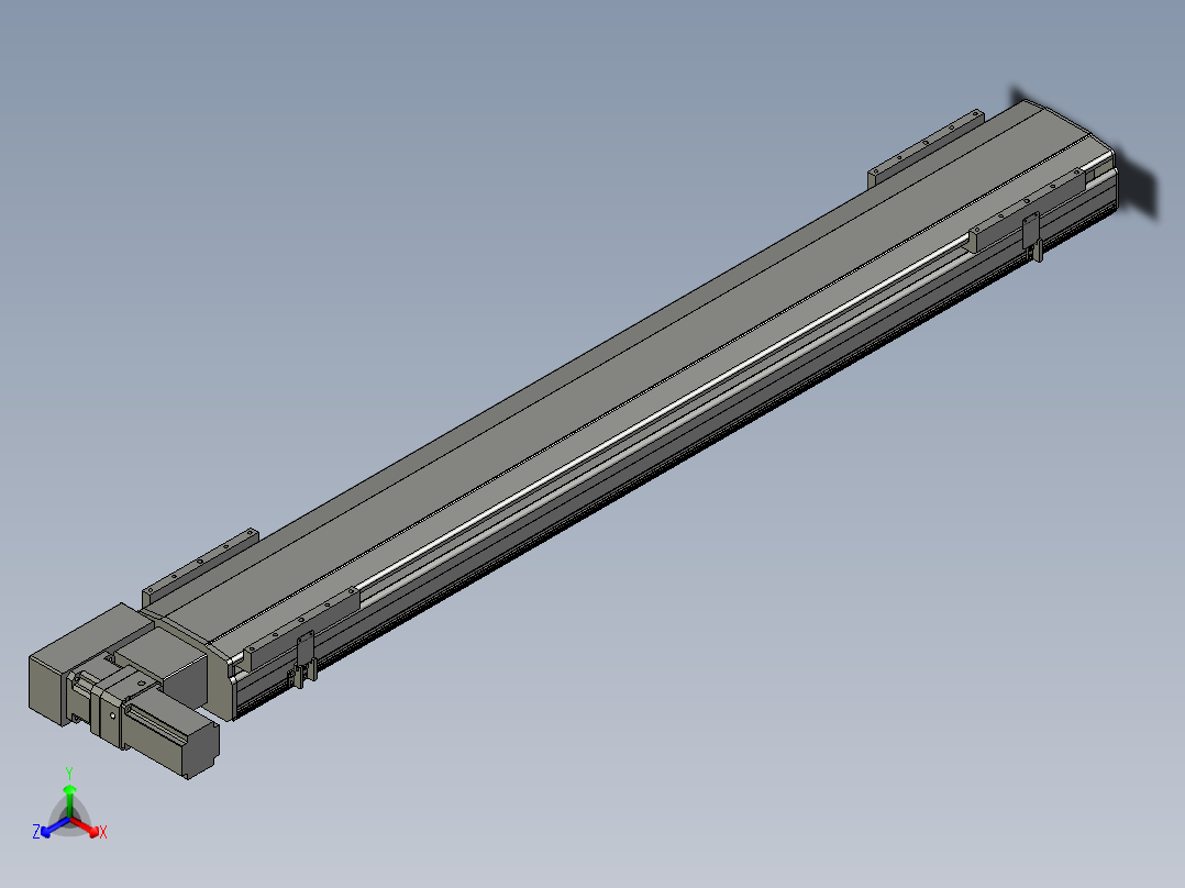 直线模组LHB21-L40-S1500-BL设计图纸正等轴测图