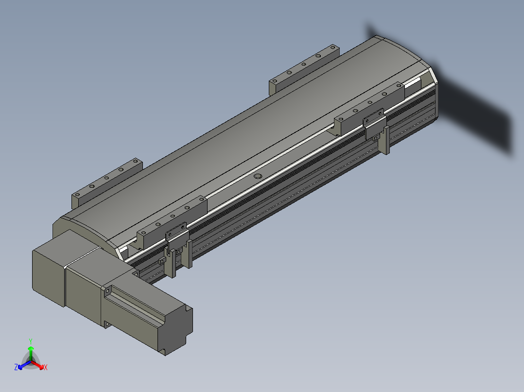 直线模组WG-LHB12-S300-L(B)设计图纸正等轴测图