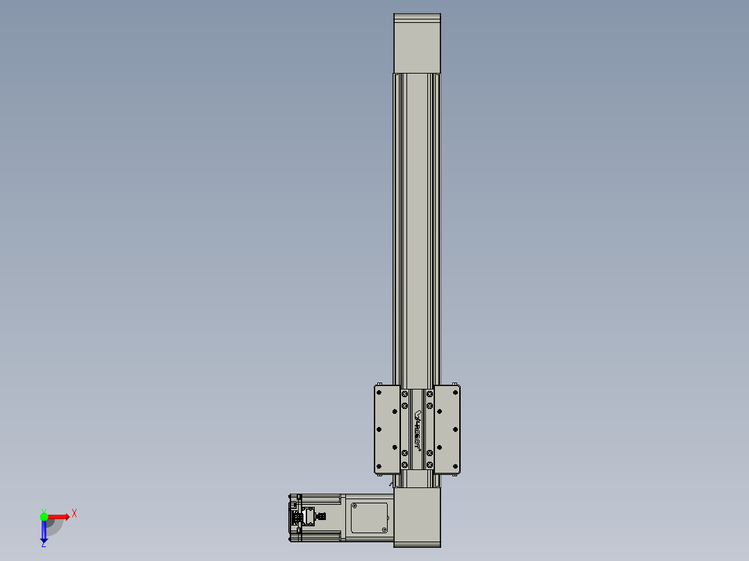 威洛博直线电机模组EB8-L200-S500-R-P75-MS3俯视图