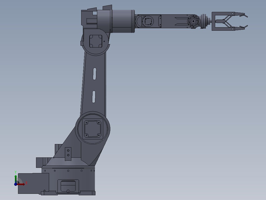 一种五自由度串联机器人的设计含三维二维说明书前视图