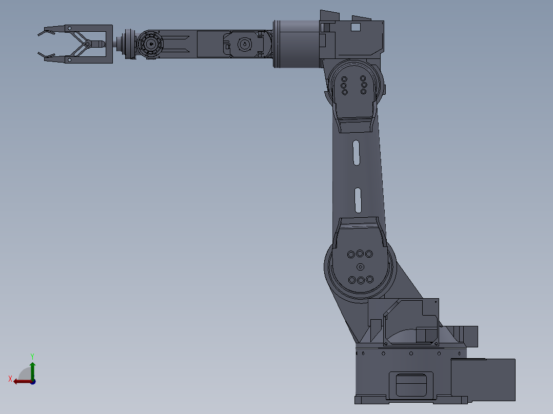 一种五自由度串联机器人的设计含三维二维说明书后视图