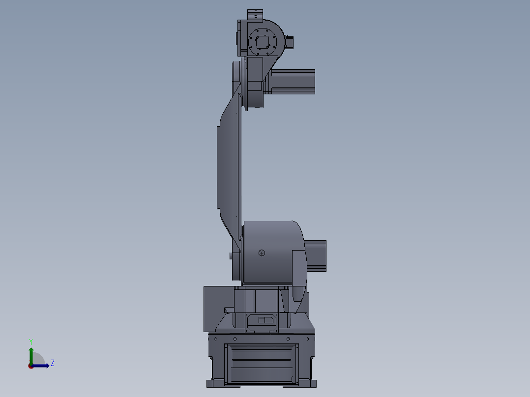 一种五自由度串联机器人的设计含三维二维说明书左视图
