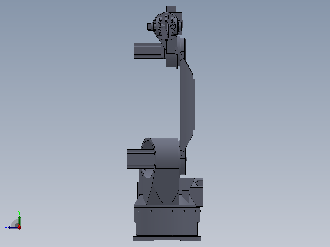 一种五自由度串联机器人的设计含三维二维说明书右视图
