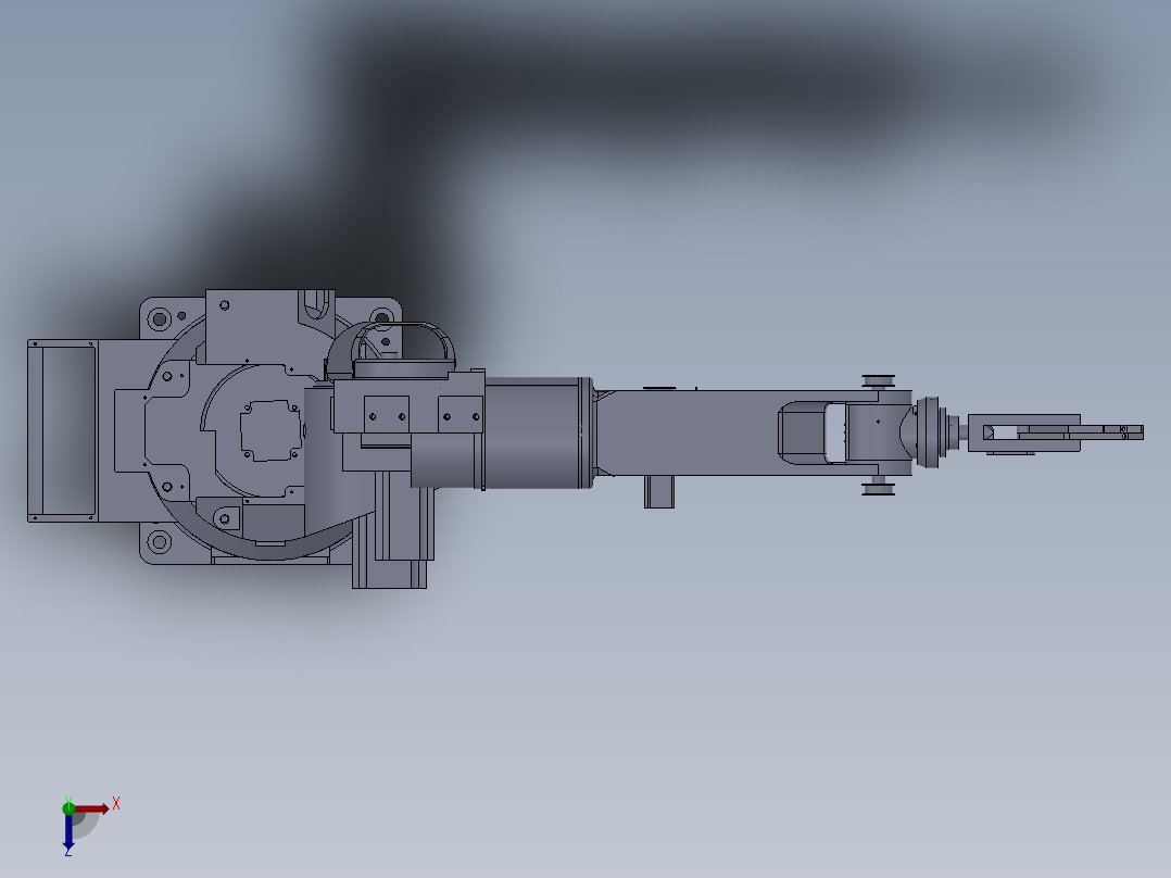 一种五自由度串联机器人的设计含三维二维说明书俯视图