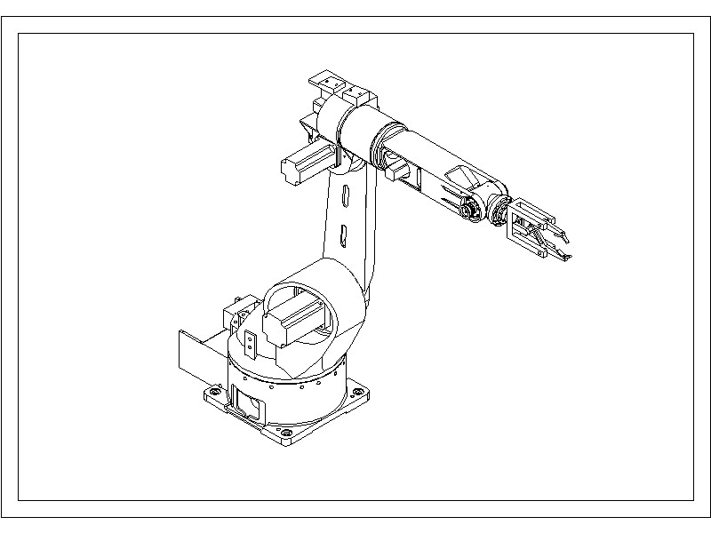 一种五自由度串联机器人的设计含三维二维说明书