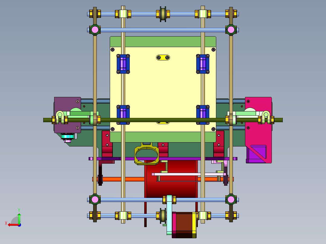尼龙PEEK碳纤维静音3D打印机后视图