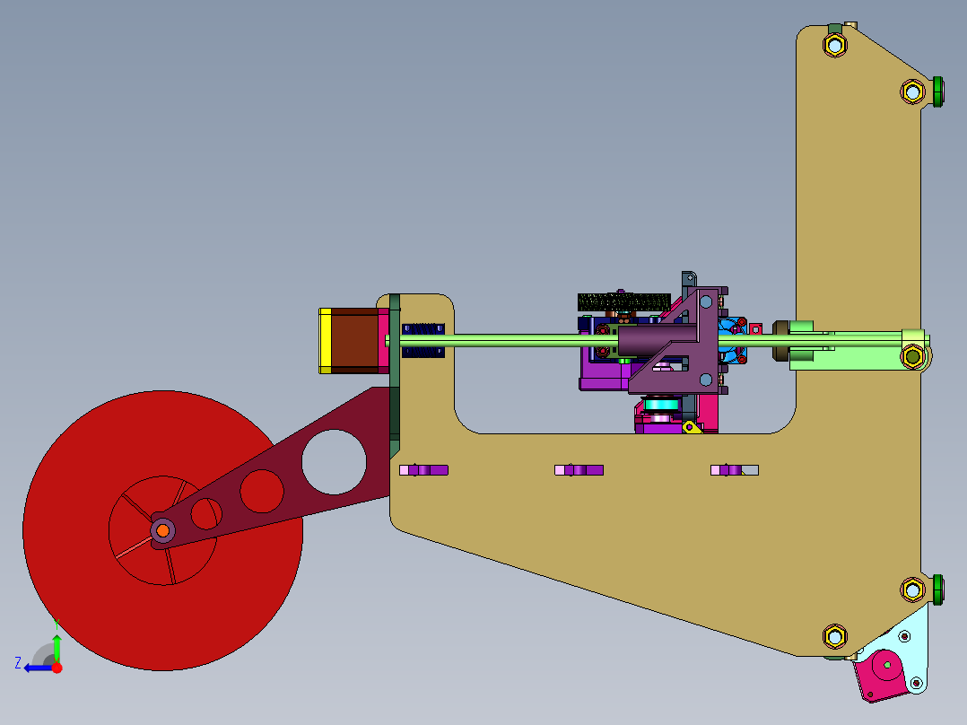 尼龙PEEK碳纤维静音3D打印机右视图