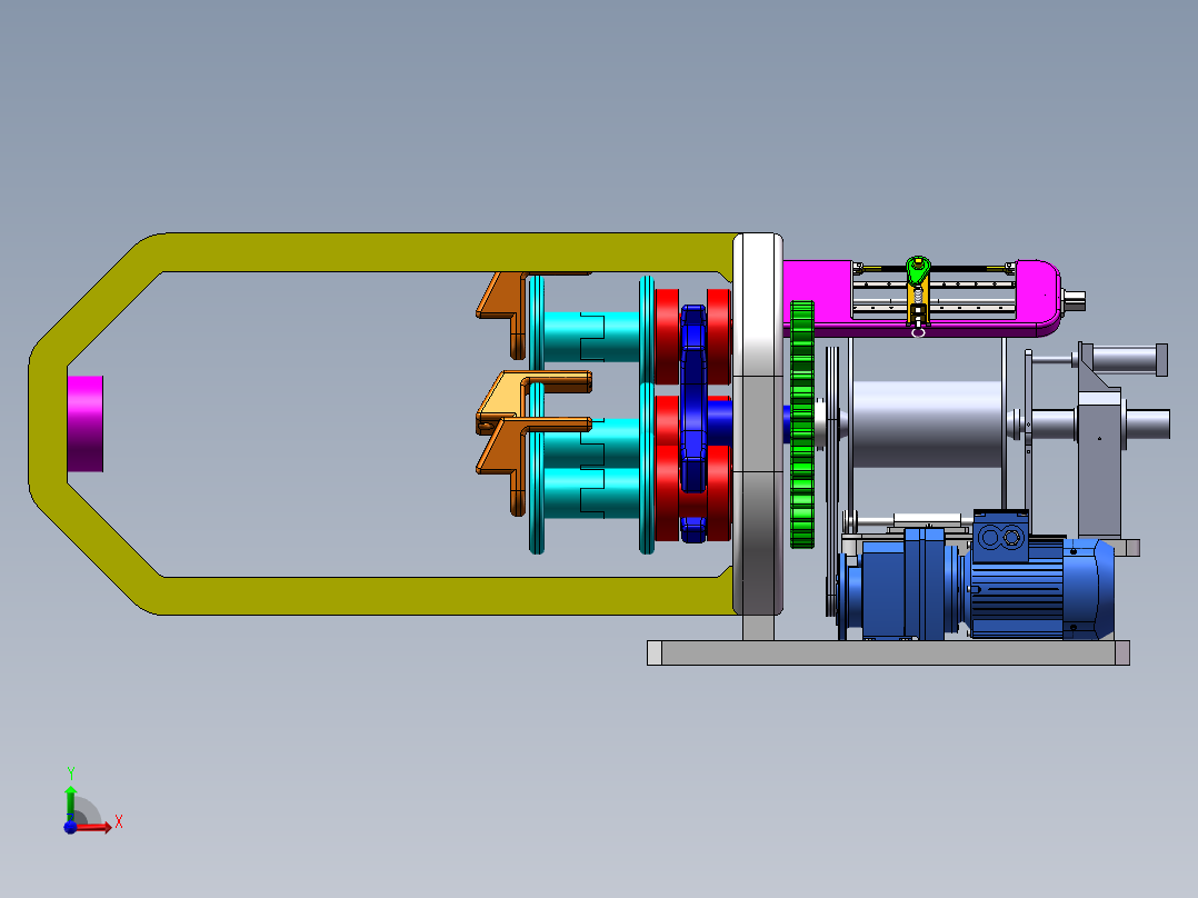 电缆叉绞机前视图