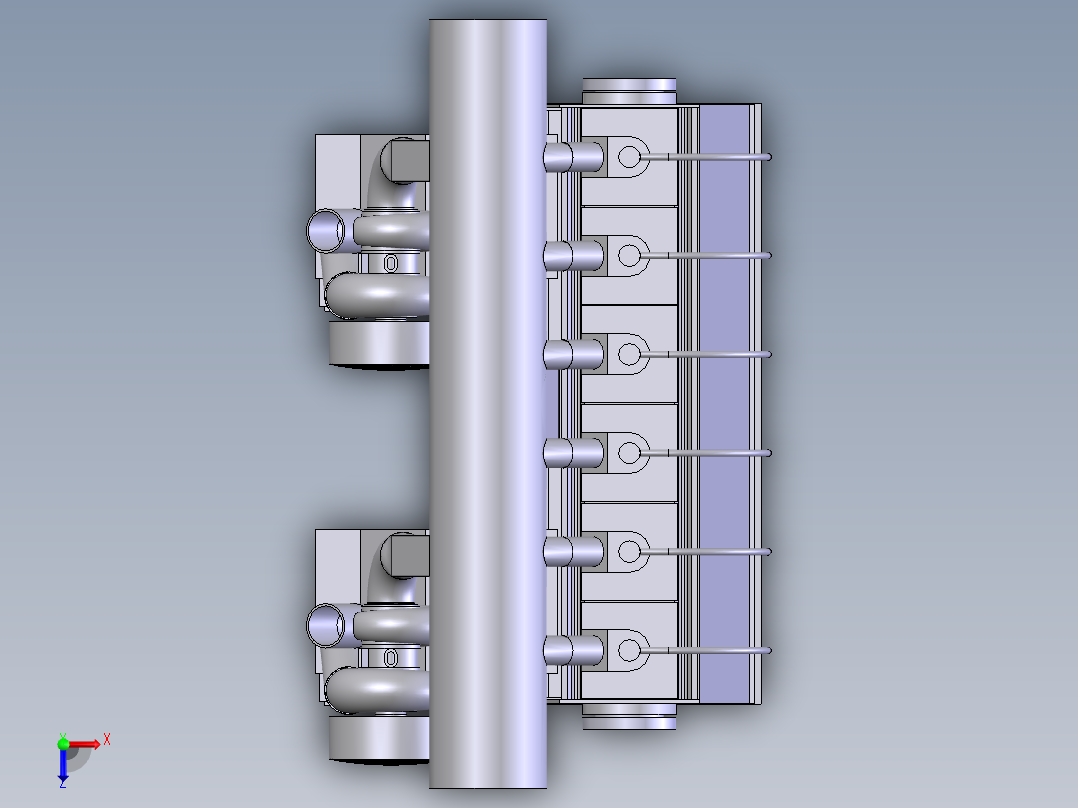 6R-Fks96C柴油机俯视图