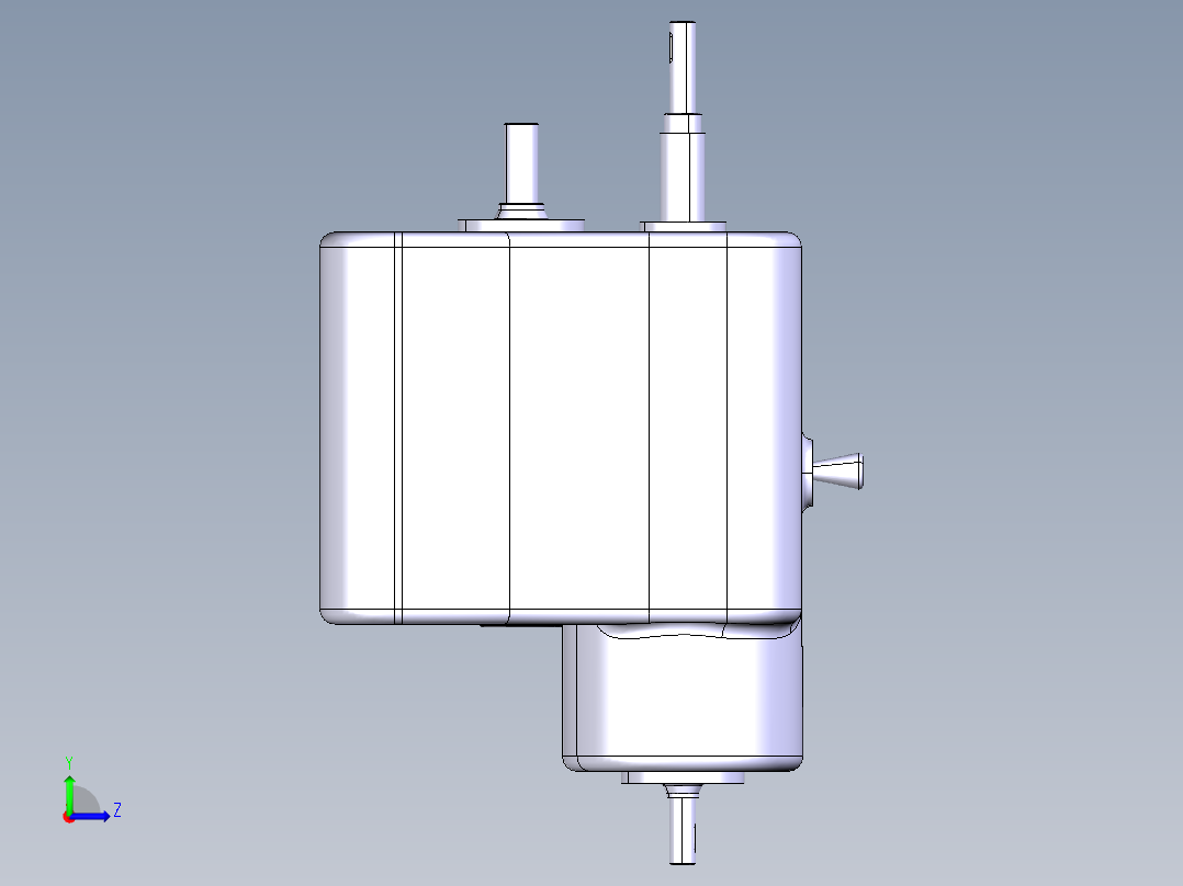 P041-分动器三维catia建模左视图