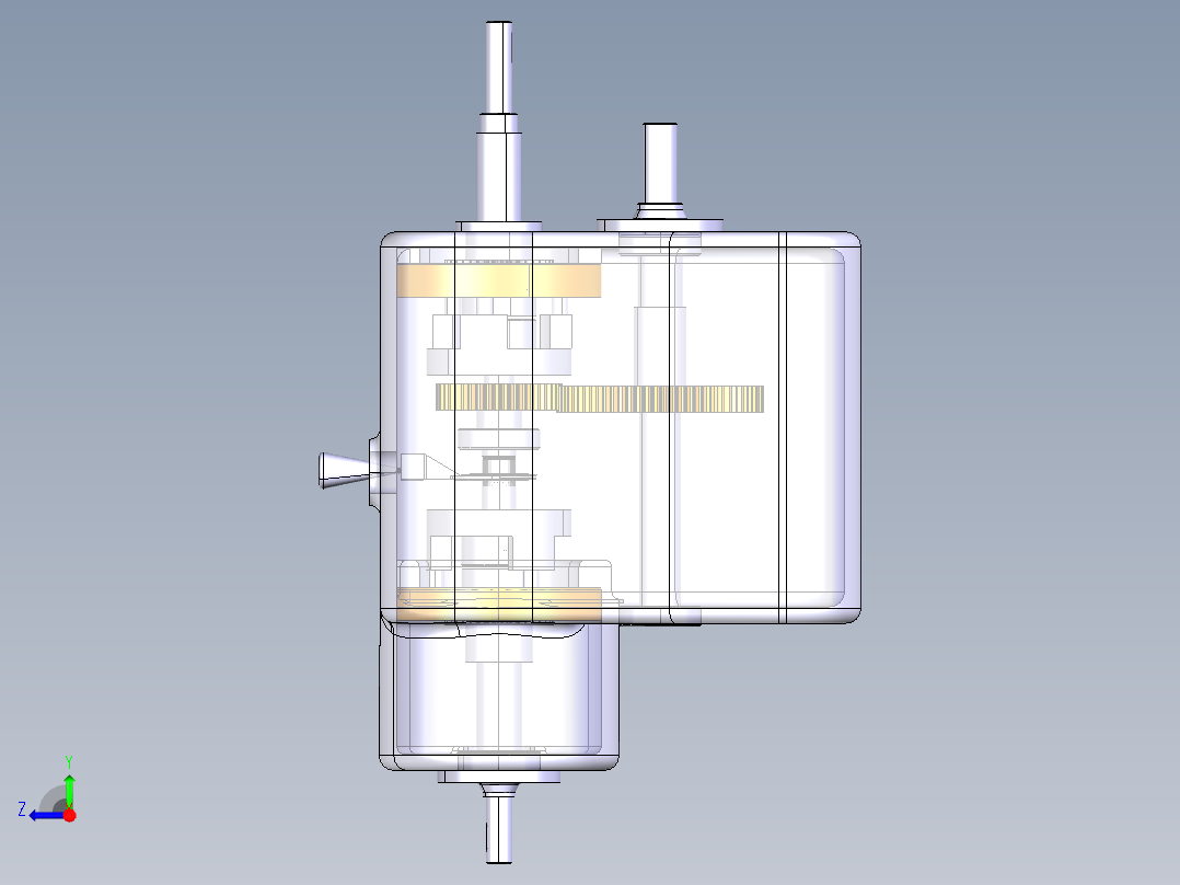 P041-分动器三维catia建模右视图