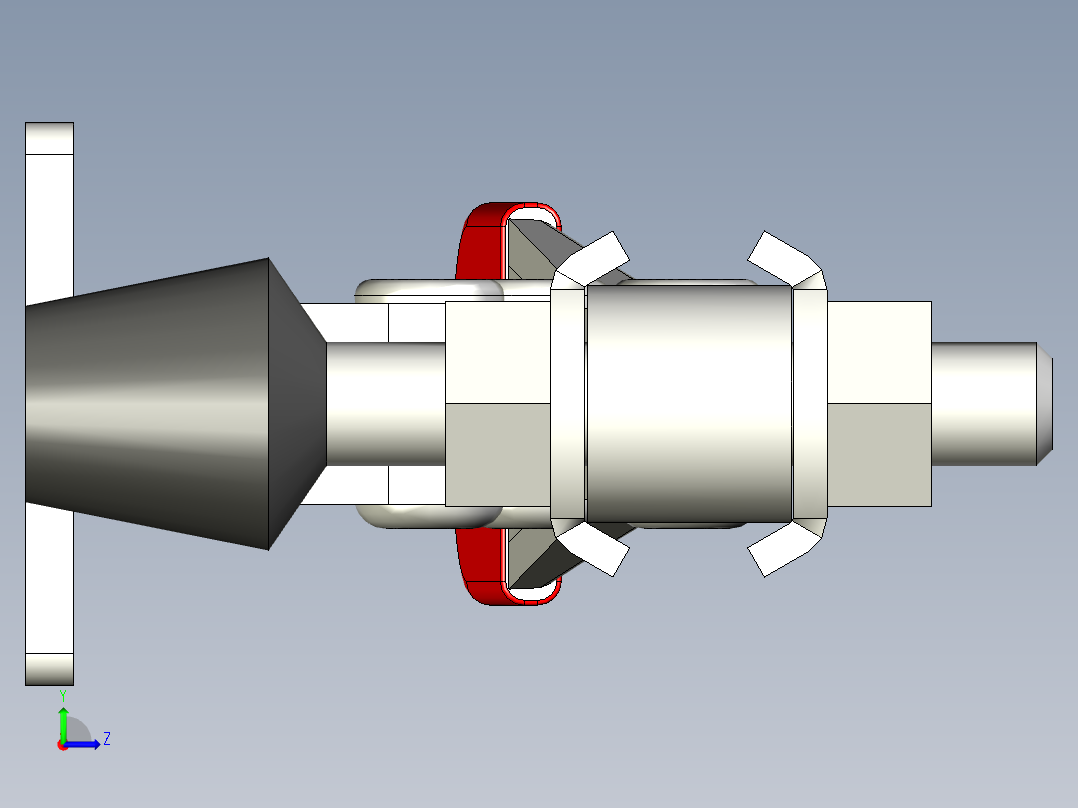 水平式夾鉗SSP(A)-3D多系列多零件图纸模型左视图