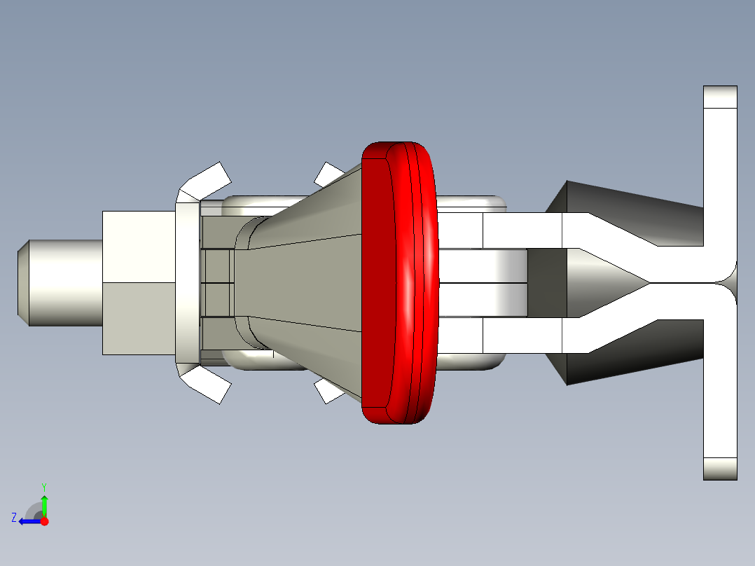 水平式夾鉗SSP(A)-3D多系列多零件图纸模型右视图