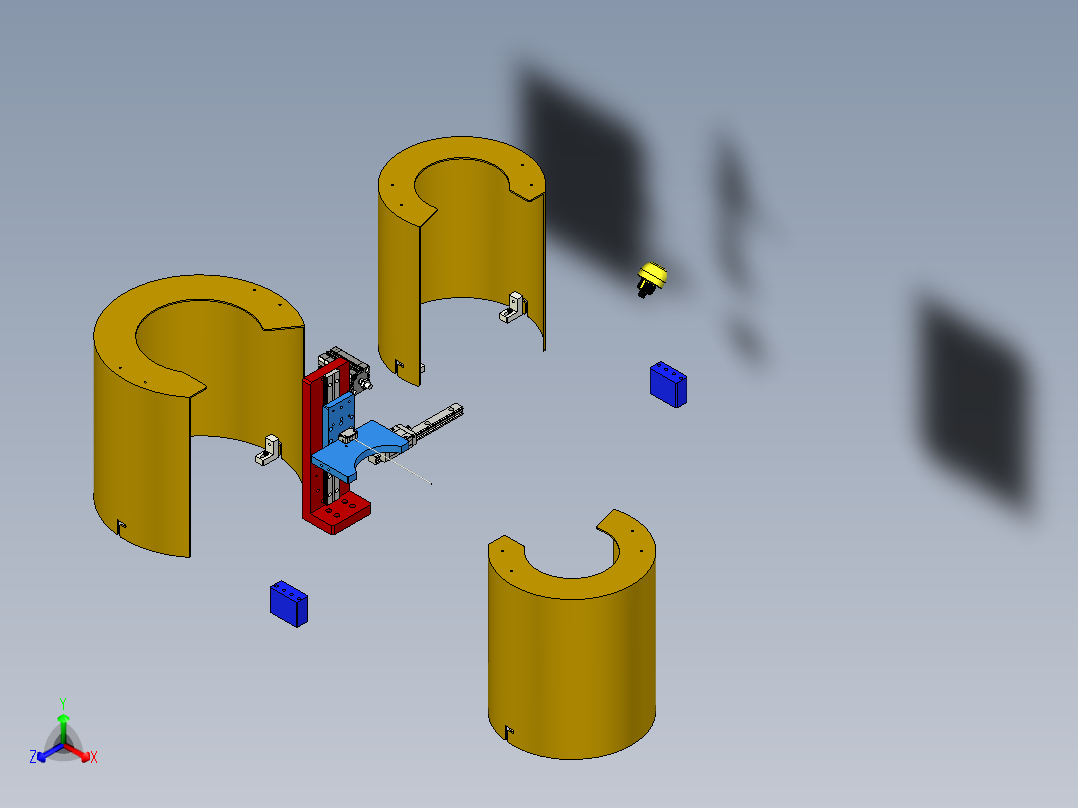 EPS 6# 输出轴综合压机Inventor16可编辑正等轴测图