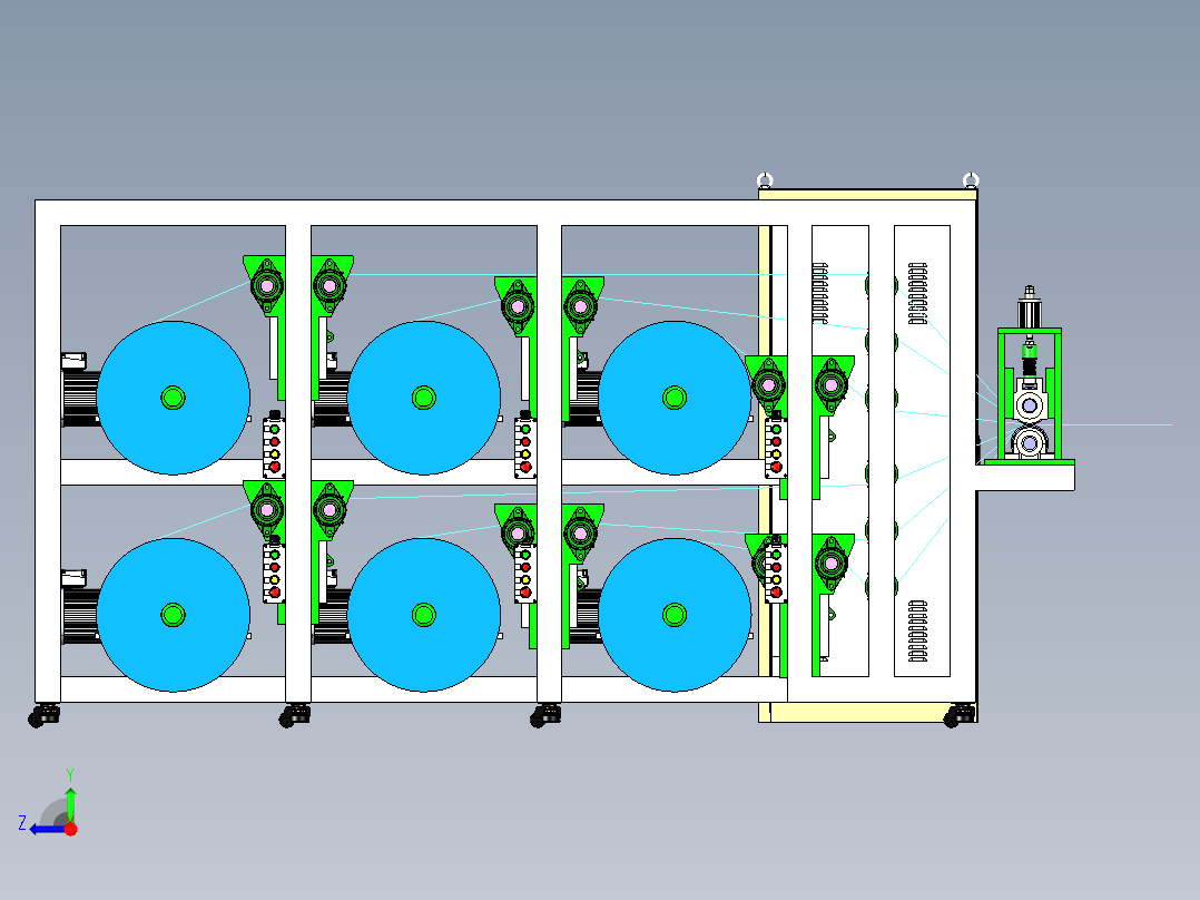 过滤棉自动放卷自动合棍xt右视图