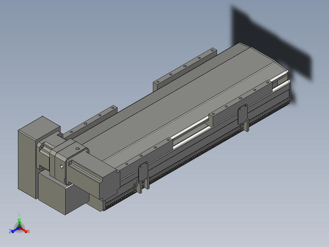 直线模组LHB21-L40-S350-LU设计图纸正等轴测图