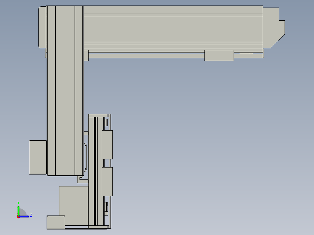 丝杆驱动桌面式平台A5441-57步进左视图