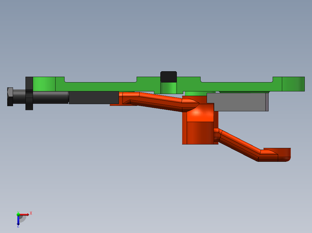 铣床等臂杠杆加工工艺及铣φ40上端面和宽30mm平台夹具设计【含三维SolidWorks】【原创设计】俯视图