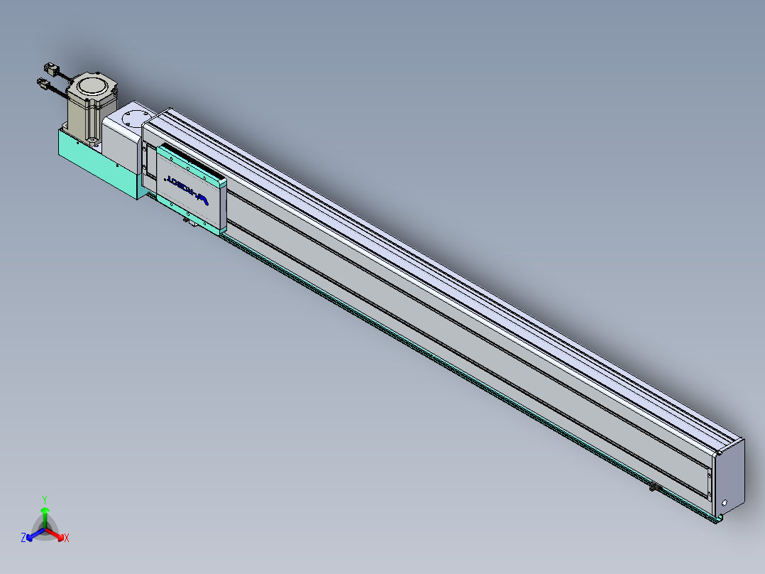 威洛博VBC同步带传动一无尘环境VBC14-L45-S1150-BL-ZP75-C3正等轴测图