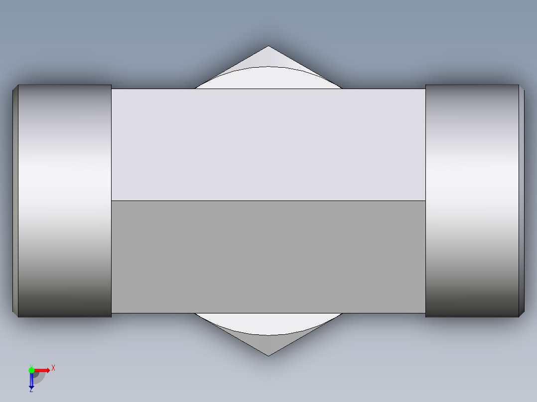 卡套式工业通用硬管接头EO_Assembled_adjustable_standpipe_branch_tee_EVT38SMOMD71俯视图