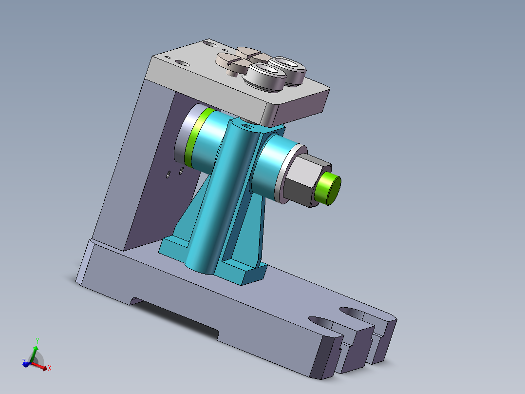 气门摇杆钻孔夹具三维模型