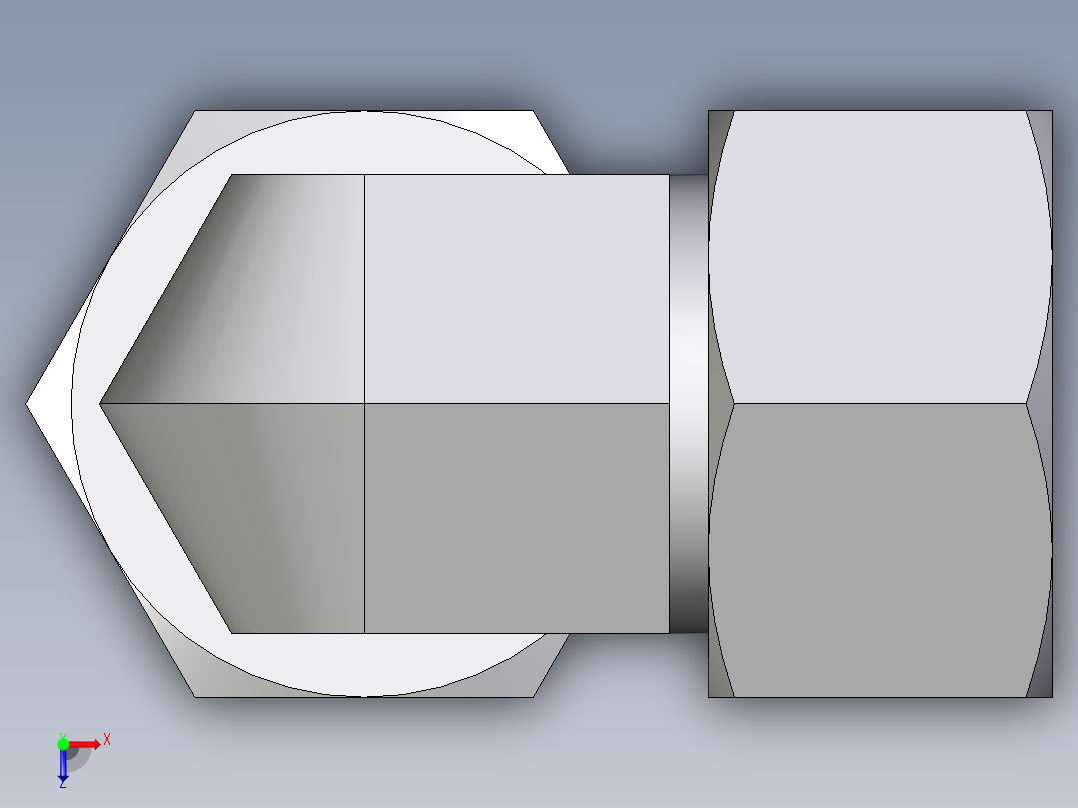 卡套式工业通用硬管接头EO_Swivel_nut_elbow_EW25ZS71俯视图
