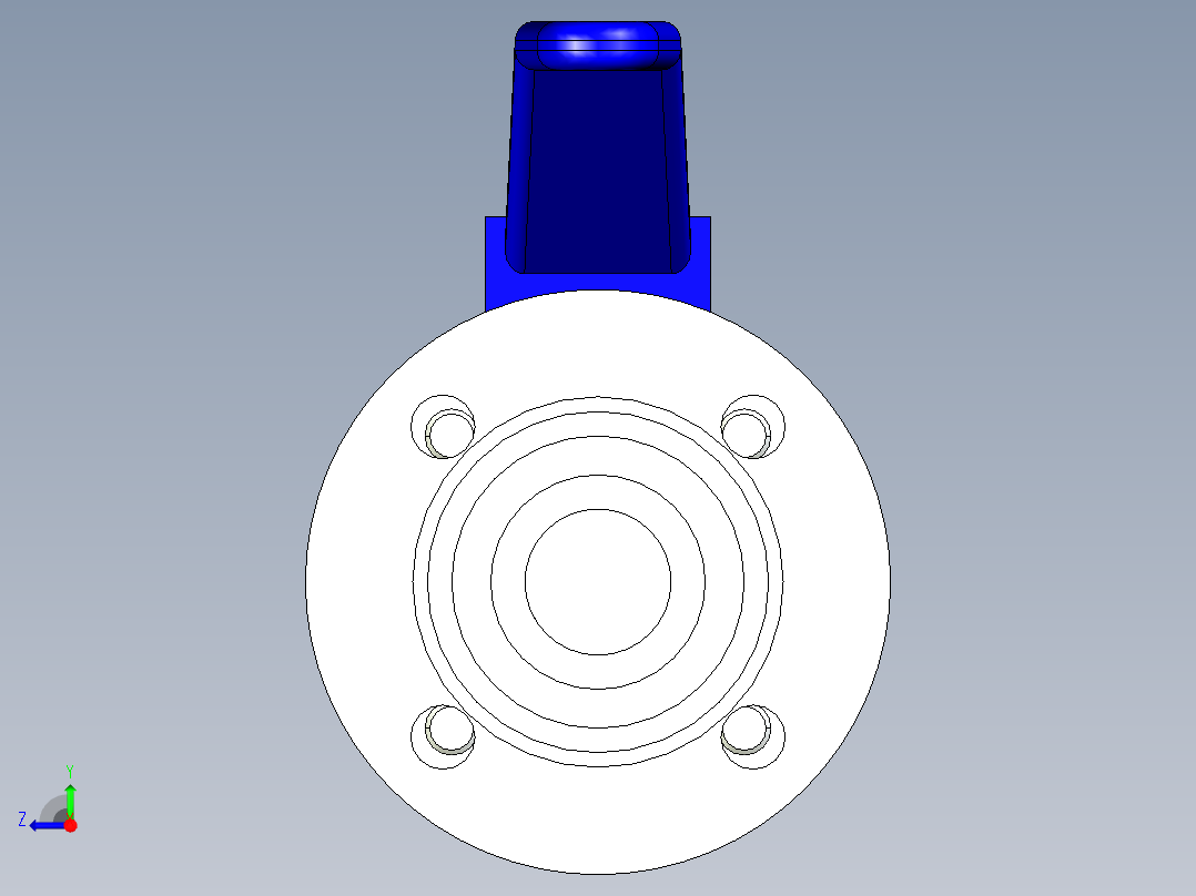 阀门模型-DN16____(____)右视图