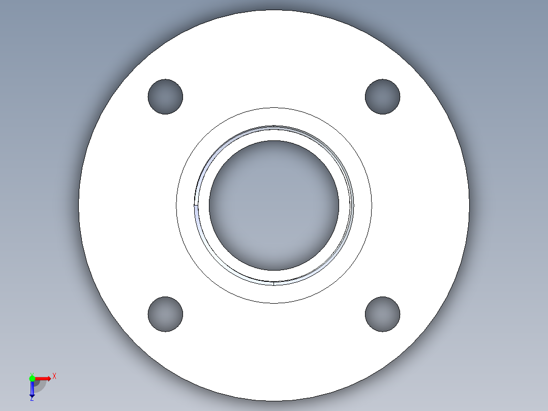 聚氯乙烯配件24-Sch80_Flange One-Piece_FPT_852-025_2.5in俯视图