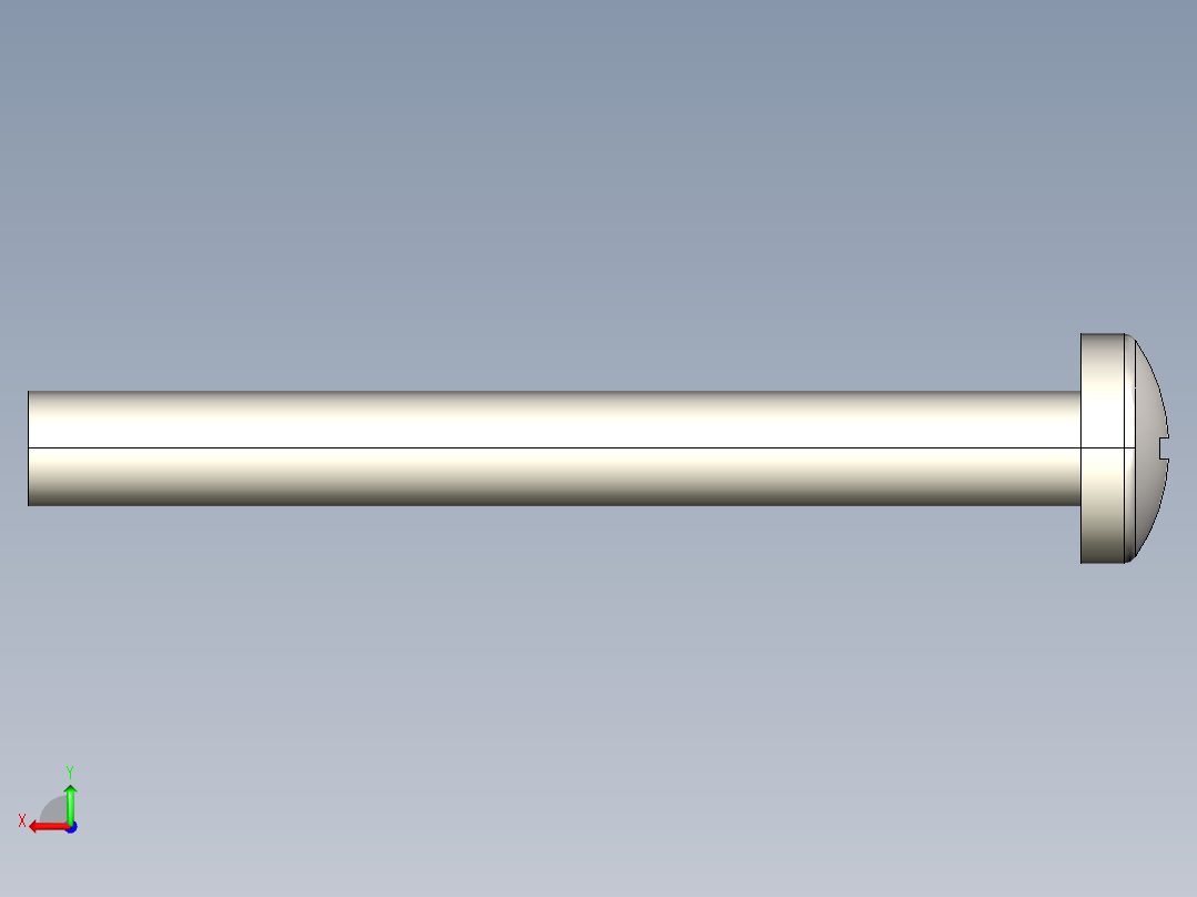 螺丝 M6 十字盘头-M6x55 Screw head.STEP后视图