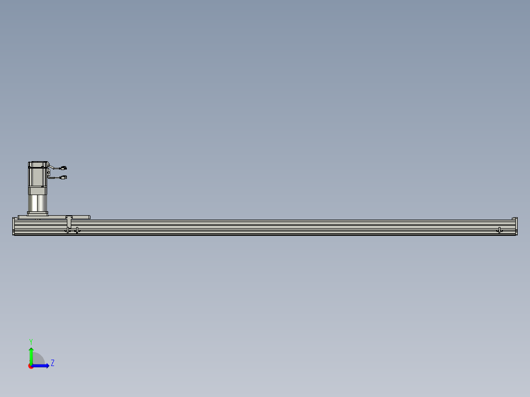 东锦齿条传动DH175G-L167-S1800-BU-减速机+750W左视图