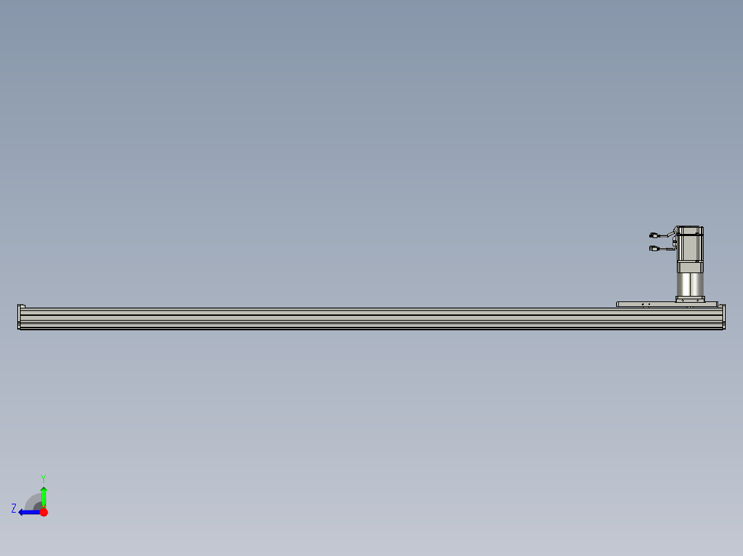 东锦齿条传动DH175G-L167-S1800-BU-减速机+750W右视图
