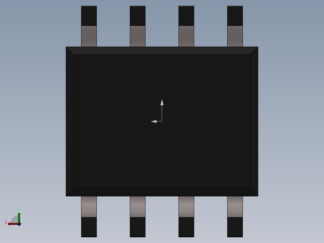 元器件3D封装sop-8158后视图