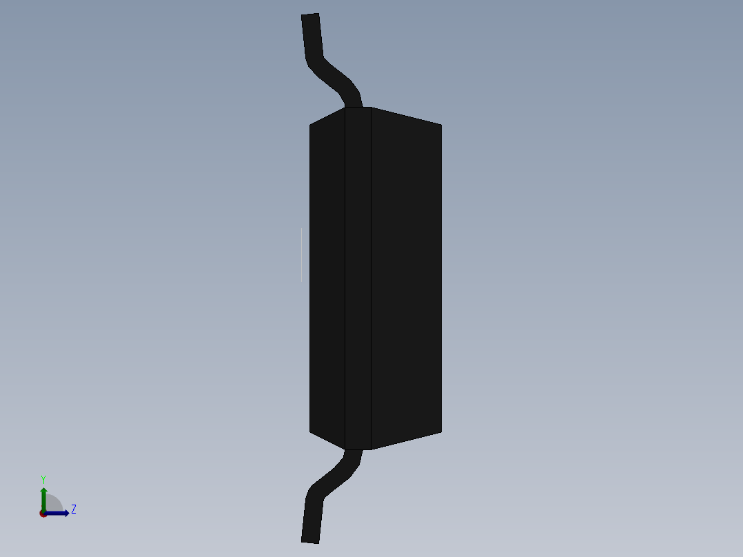 元器件3D封装sop-8158左视图