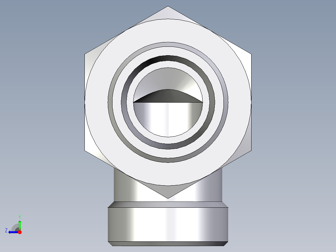 卡套式工业通用硬管接头EO_Bulkhead_elbow_WSV18LOMD71右视图