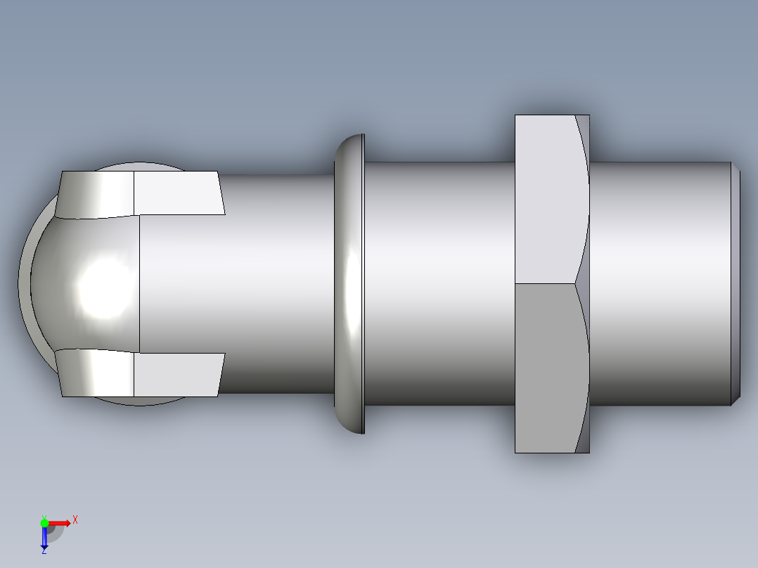 卡套式工业通用硬管接头EO_Bulkhead_elbow_WSV18LOMD71俯视图