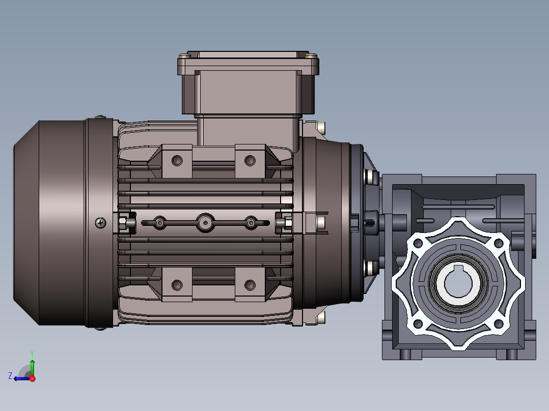 一些电动马达右视图