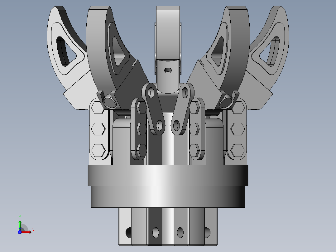 五爪机械手前视图