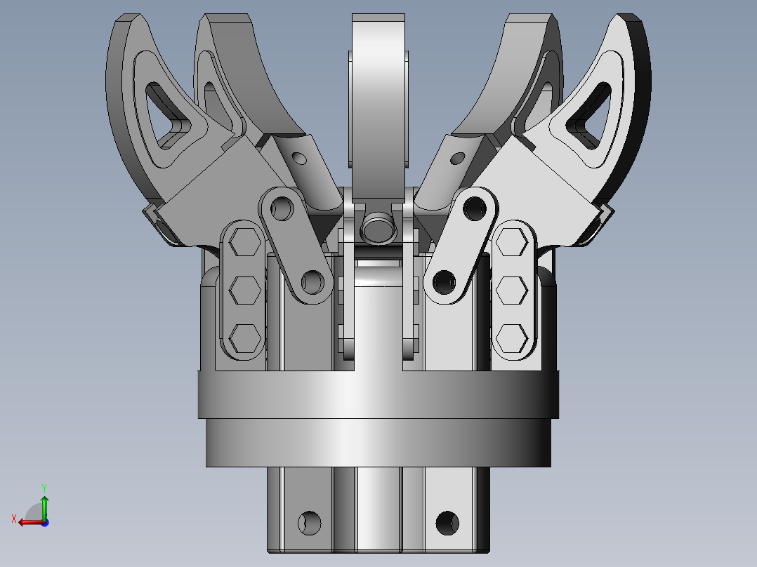 五爪机械手后视图