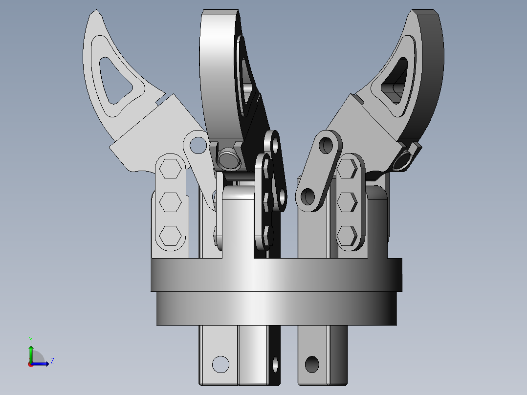 五爪机械手左视图